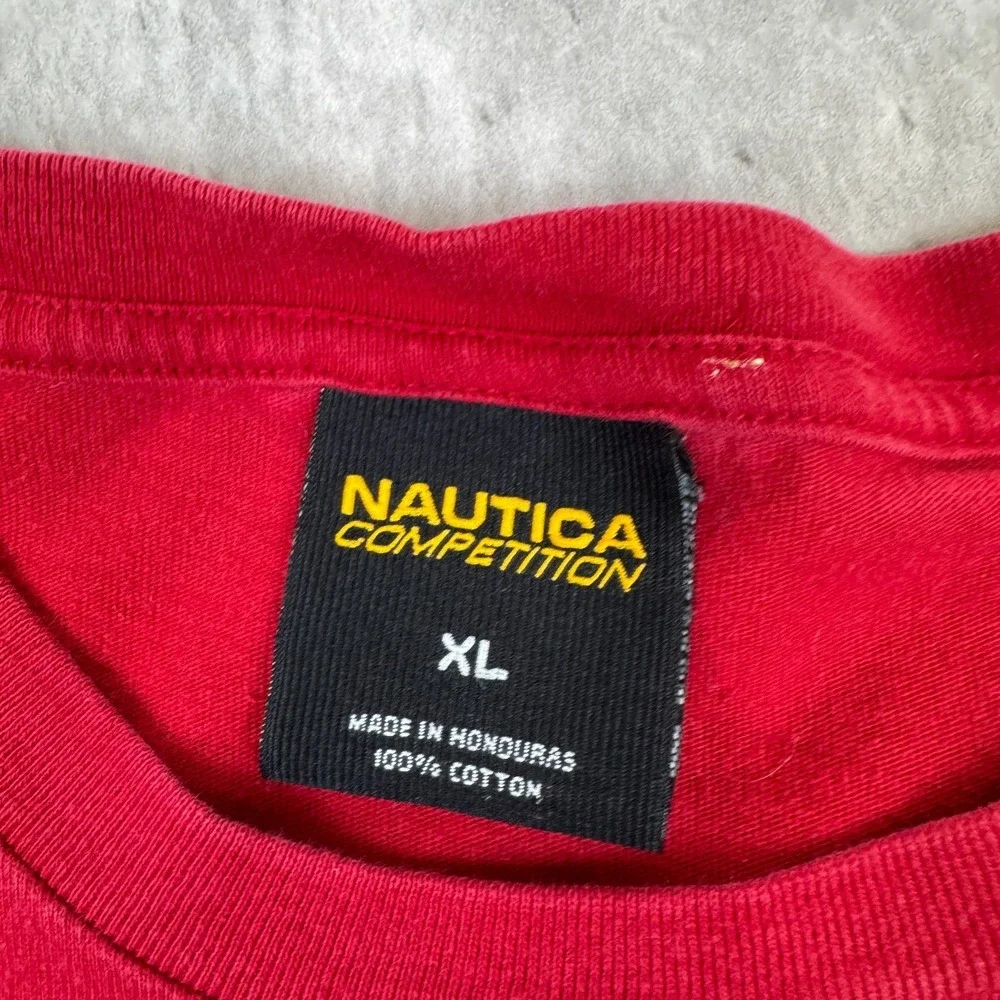 Vintage Nautica T-Shirt Mens XL Red‎ Competition Long Sleeve Surf Skate Pullover